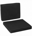 2 Pieces Seat Cushion and Back Pad Set for Rattan Furniture Black