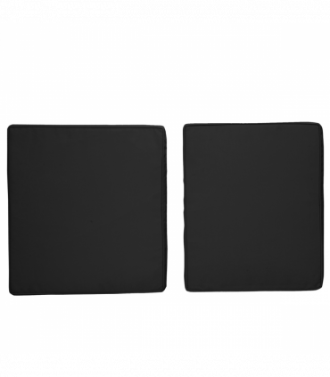 2 Pieces Seat Cushion and Back Pad Set for Rattan Furniture Black