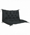 Polyester Black 98L x 100W x 8D cm 2 Seater Garden Bench Cushion Outdoor Seat