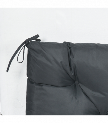 Outdoor Seat Pad Polyester Dark Grey 98L x 100W x 8D cm 2 Seater Garden Bench