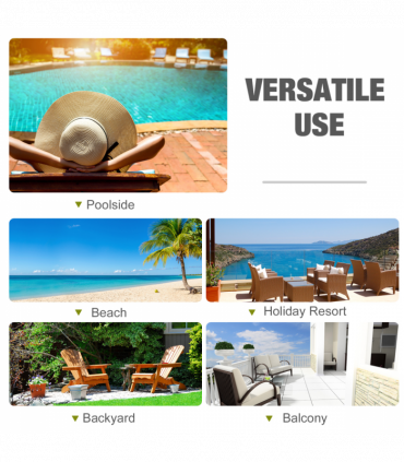 Grey Metal Wicker Rattan Lounger