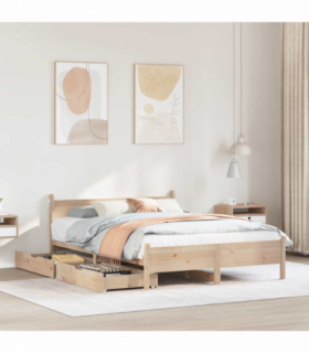 vidaXL Bed Frame without Mattress 120x200 cm Solid Wood Pine