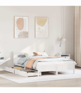 vidaXL Bed Frame without Mattress White 160x200 cm Solid Wood Pine