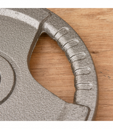 Olympic Weight Plates Steel Silver 2" 2 x 10kg Set for Strength Training