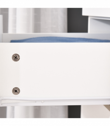 2-Door Wardrobe w/ Adjustable Shelf 3 Drawers for Bedroom, 180cm, White