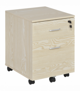 Filing Cabinet Oak 55.6H x 40W x 45Dcm 2-Drawer Locking Office Storage Vinsetto