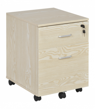 Filing Cabinet Oak 55.6H x 40W x 45Dcm 2-Drawer Locking Office Storage Vinsetto