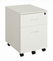 Filing Cabinet White Particle Board 54.6H x 40W x 45Dcm 2-Drawer Locking Office