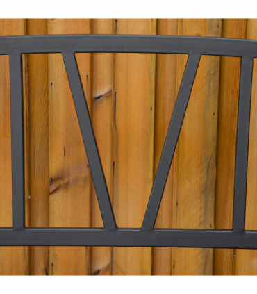 2-Seater Bench Solid Metal Loveseat Decorative Backrest Ergonomic Armrest