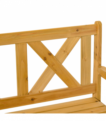 2-Seater Garden Storage Bench for Patio Wood Porch Decor Outdoor Seating