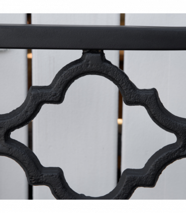 2-Seater Outdoor Garden Bench Antique Steel Armrest,