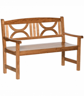 2-Seater Wooden Garden Bench Outdoor Patio Loveseat Natural