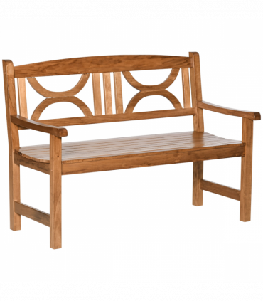 2-Seater Wooden Garden Bench Outdoor Patio Loveseat Natural