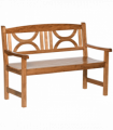 2-Seater Wooden Garden Bench Outdoor Patio Loveseat Natural