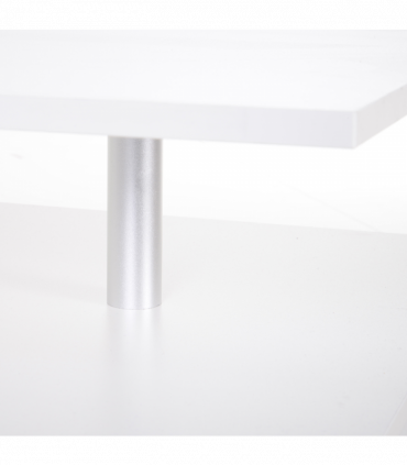 2-Tier Coffee Table Side/End Table Modern Rectangular Design White