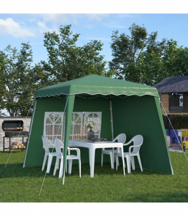 2.4 x 2.4m UV50+ Pop Up Gazebo Canopy Tent with Carry Bag, Green