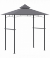 2.5M 8ft New Double-Tier BBQ Gazebo Grill Canopy Barbecue Grey