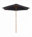 Wood Black 2.5m x 2.3m Garden Parasol Sun Shade Patio Outdoor Wooden Umbrella