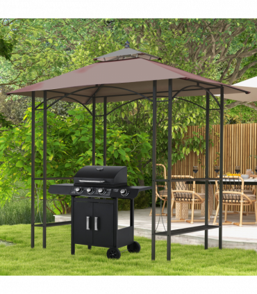 2.5x1.5m BBQ Tent Canopy Patio Outdoor Awning Gazebo Party Sun Shelter