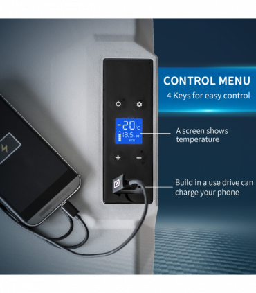 Car Refrigerator, Portable 12/24V 50L Fridge Freezer, Down to -20??HOMCOM