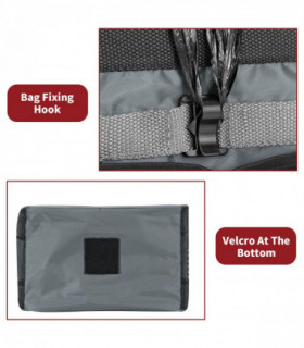 Car Rubbish Bin with Lid Waterproof Leakproof Interior- Large / Grey