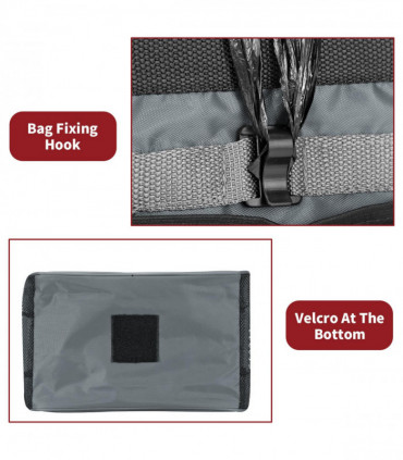 Car Rubbish Bin with Lid Waterproof Leakproof Interior- Large / Grey