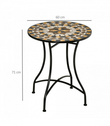 Ceramic Mosaic Tabletop - Durable Design for Indoor & Outdoor Use - 60cm