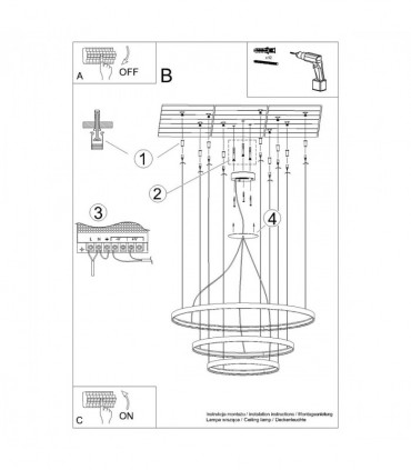 Chandelier aluminum Rio modern Design LED