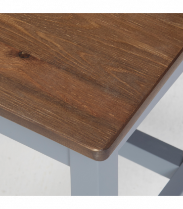 Dining Chairs Set of 2, Pine Wood Frame, Cross Back for Kitchen Grey