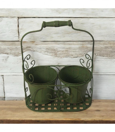 GREEN 2 POT PLANTER