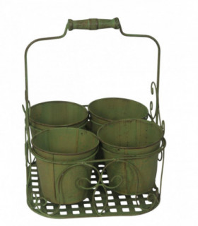 GREEN 4 POT PLANTER