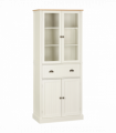Kitchen Cupboard, 5-tier Storage Cabinet with Adjustable Shelves, Cream