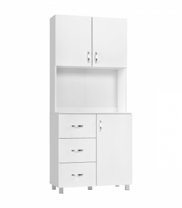 Kitchen Storage Cabinet Wooden Cupboard Organizer Home Furniture, White
