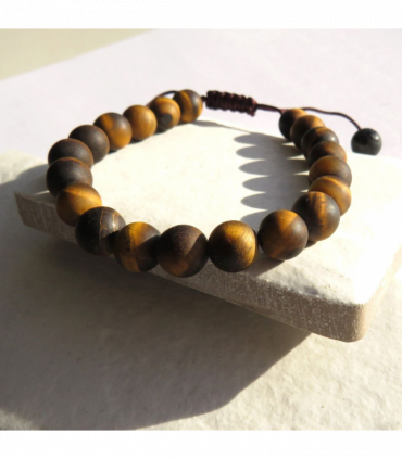 Men's Tigers Eye Adjustable Bracelet