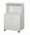 Microwave Cart on Wheels Utility Trolley 97x60.4x40.3cm, White