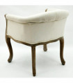NATURAL FR LINEN FABRIC LOUIS CHAIR