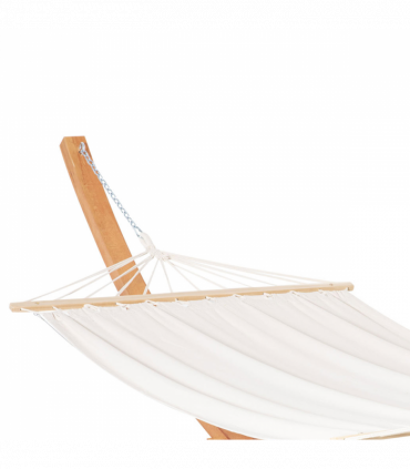 Outdoor Garden Hammock & Wooden Stand Swing Hanging Bed White