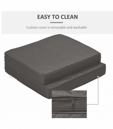 Outdoor Seat and Back Cushion Set Replacement Cushions, Dark Grey