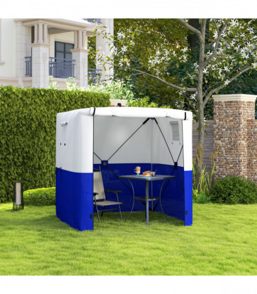 Outsunny 2 x 2m Pop Up Gazebo with Sides Easy up Party Tent, Blue