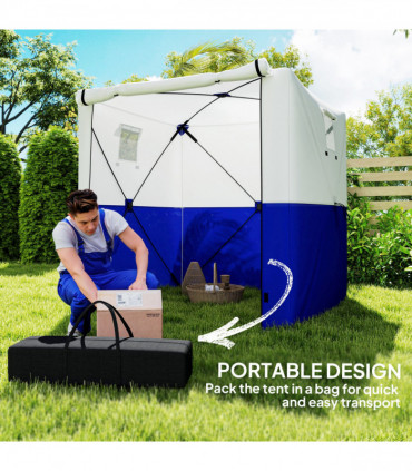 Outsunny 2 x 2m Pop Up Gazebo with Sides Easy up Party Tent, Blue