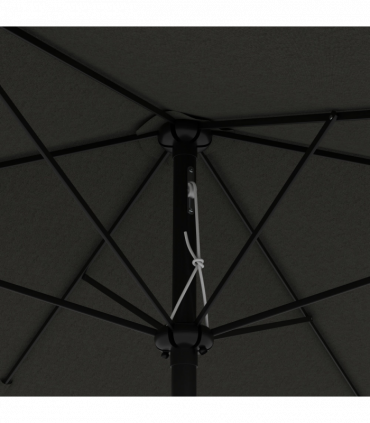 Outsunny 2 x 3(m) Garden Parasol Rectangular Market Umbrella w/ Crank Dark Grey