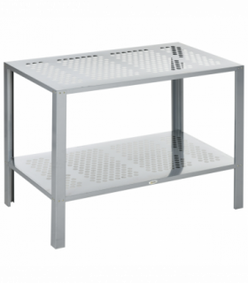 Outsunny 2-Tier Plant Stand Storage Organizer Steel Display Shelf for Patio