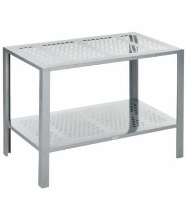Outsunny 2-Tier Plant Stand Storage Organizer Steel Display Shelf for Patio