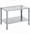 Outsunny 2-Tier Plant Stand Storage Organizer Steel Display Shelf for Patio