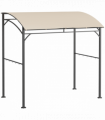 Outsunny 2.2 x 1.5 m BBQ Gazebo Tent Sun Shade with Canopy and 10 Hooks, Beige