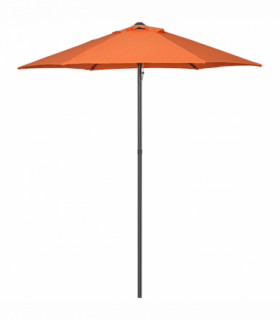 Outsunny 2m Parasol Patio Umbrella, Outdoor Sun Shade with 6 Ribs Orange