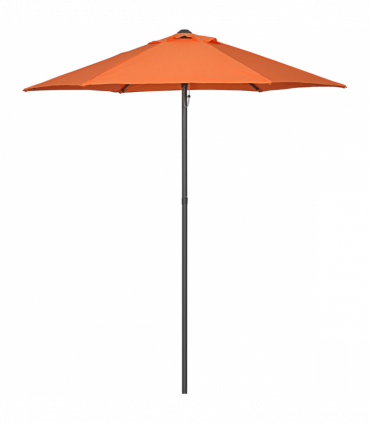 Outsunny 2m Parasol Patio Umbrella, Outdoor Sun Shade with 6 Ribs Orange