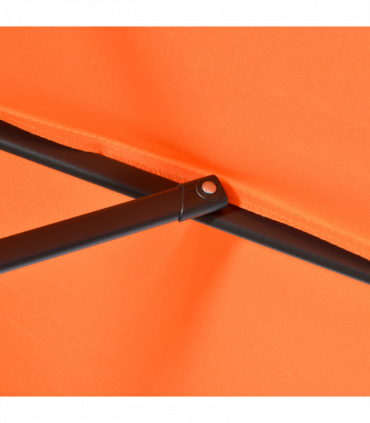 Outsunny 2m Parasol Patio Umbrella, Outdoor Sun Shade with 6 Ribs Orange