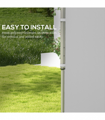 Outsunny 3x3(m) or 3x6m Pop Up Gazebo Side Panels with Zipped Doors, Grey