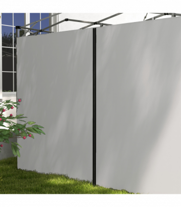 Outsunny 3x3(m) or 3x6m Pop Up Gazebo Side Panels with Zipped Doors, Grey